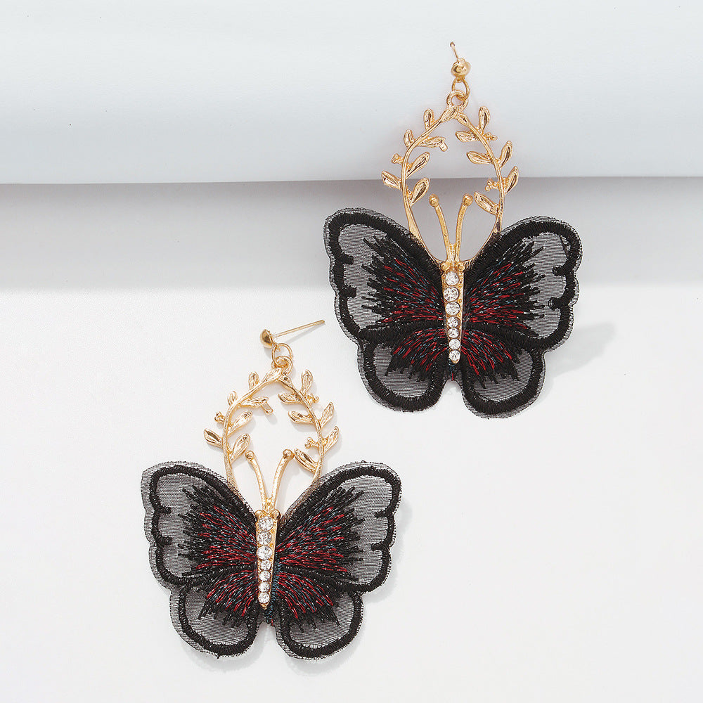 Wholesale Creative Ancient Style Embroidered Lace Butterfly